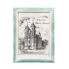 Рамка багетная    01    15х21    03 карцовка 39 Зеленый с белой патиной б/м