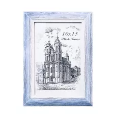 Рамка багетная    01    10х15    03 карцовка 32 Голубое дерево с патиной б/м