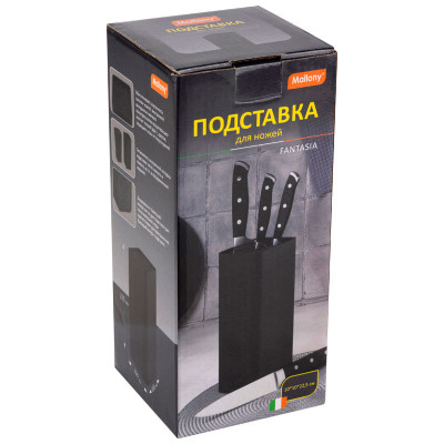 Подставка для ножей FANTASIA, 10*10*22,5 см, черный