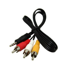 Кабель 3RCA - Jack 3.5mm четырех-контактный 1,5м Кабель 3RCA - Jack 3.5mm четырех-контактный 1,5м
