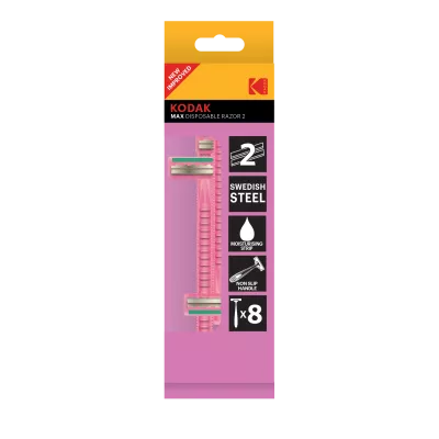 Станок бритв Kodak Disposable Razor Max 2 одноразовый 2 лезвия розовый (8 шт) CAT 30419964 /192