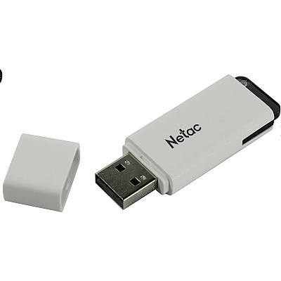 Netac USB 2.0 флеш-диск 64GB U185 с индикатором White/Белый