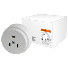 Розетка РШ 32А 250В 2Р+РЕ СУ белая TDM