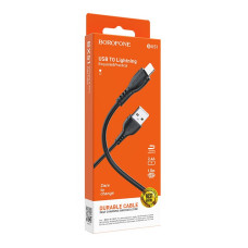 Кабель BX51 Lightning-USB 2,4A черный, 1 метр BOROFONE /мин.пар.3шт