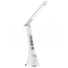 Настольный светильник Ultraflash UF-821 C01 LED 7Вт, дисплей,смена цвет.темп, кожа белый
