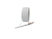 Кабель коаксиальный ЭРА RG-6U, 75 Ом, Cu/(оплётка Cu 64%), PVC, цвет белый, бухта 100 м