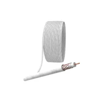 Кабель коаксиальный ЭРА RG-6U, 75 Ом, Cu/(оплётка Cu 64%), PVC, цвет белый, бухта 100 м Кабель коаксиальный ЭРА RG-6U, 75 Ом, Cu/(оплётка Cu 64%), PVC, цвет белый, бухта 100 м