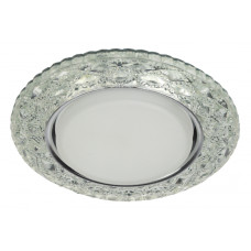 Точечный светильник ЭРА DK LD24 SL/WH Gx53, декор c LED подсветкой, прозрачный /50