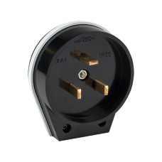 Вилка для разъема EKF PROxima РШ-ВШ 32А 250В 2P+PE, карболитовая черн.10/200