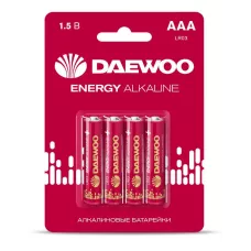 Батарейка DAEWOO LR03 BL-4 ENERGY Alkaline 40/960 Батарейка DAEWOO LR03 BL-4 ENERGY Alkaline 40/960