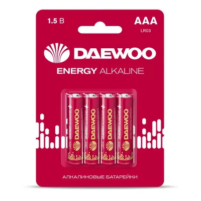 Батарейка DAEWOO LR03 BL-4 ENERGY Alkaline 40/960