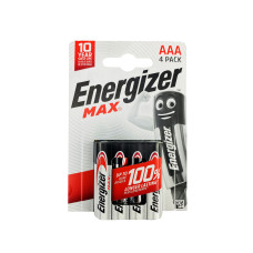 Батарейка ENERGIZER MAX E92 LR03/AAA BP4 /48 Батарейка ENERGIZER MAX E92 LR03/AAA BP4 /48