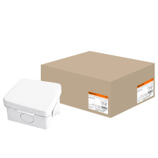 Коробка распаячная TDM ОП 65х65х50мм, крышка,  IP54, 4вх. /мин.пар.5шт