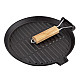 Сковорода-гриль чугунная с деревянной складной ручкой, круглая, PADELLA, диаметр 26 см Mallony