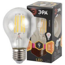 Лампа светодиодная ЭРА F-LED A60-9W-827-E27 9Вт филамент груша теплый белый свет E27