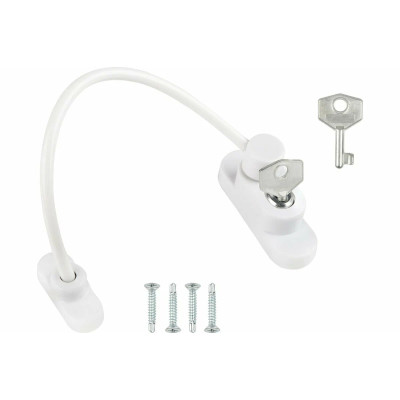 Замок блокиратор для окна с тросиком Замок блокиратор для окна с тросиком