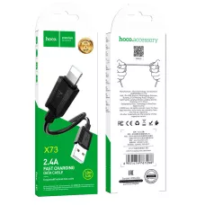 Кабель X73 Lightning-USB черный, 1 метр hoco /31/310 Кабель X73 Lightning-USB черный, 1 метр hoco /31/310