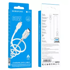 Кабель BX70 Type-C - Type-C 60W, белый, 1 метр BOROFONE /360 Кабель BX70 Type-C - Type-C 60W, белый, 1 метр BOROFONE /360