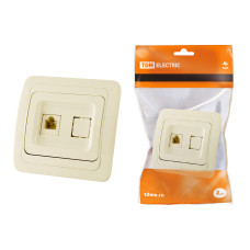 Розетка TDM TФ (RJ-11), сл. кость "Валдай" 10/100 ЦЕНА▼