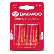 Батарейка DAEWOO LR6 BL-6 ENERGY Alkaline 6/96