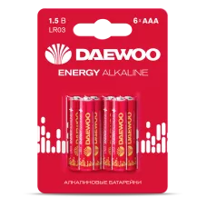 Батарейка DAEWOO LR03 BL-6 ENERGY Alkaline 6/96