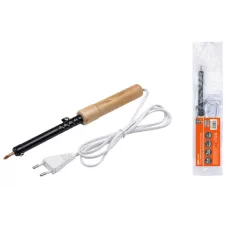 Паяльник ПД-100, ЭПСН, мощность 100 Вт, 230 В, деревянная ручка, плоское жало, "Гранит" TDM 1/100