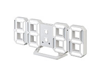 Perfeo LED часы-будильник "LUMINOUS 2", белый корпус / белая подсветка (PF-6111)