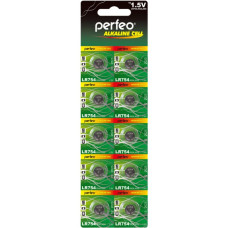 Батарейка Perfeo AG5 LR754/10BL Alkaline Cell 10/200/3200 Батарейка Perfeo AG5 LR754/10BL Alkaline Cell 10/200/3200