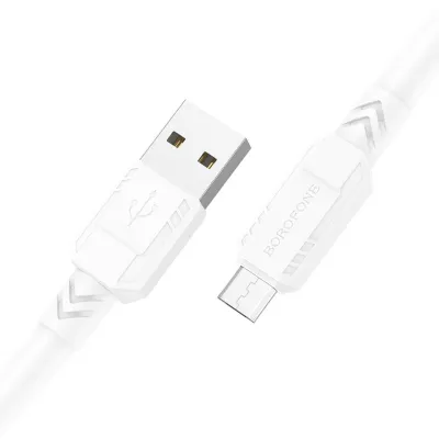 Кабель BX81 MicroUSB - USB белый, 1 метр BOROFONE 3/360