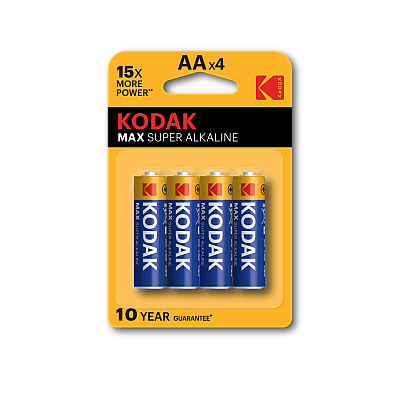 Батарейка Kodak max KAA-4 LR6 BL-4   80/400/26000  (30952867)