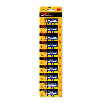 Батарейка Kodak max LR6 BL-10 (штучно отрывные) 100/1000/20000  (30953505)