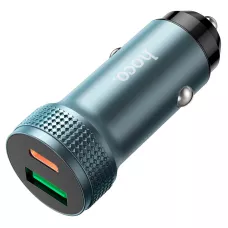 Автомобильное зарядное устройство Z49 двойной порт металлический серый hoco Автомобильное зарядное устройство Z49 двойной порт металлический серый hoco