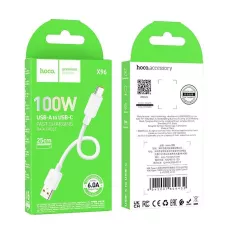 Кабель X96 100W Type-C(L=0.25M) белый hoco Кабель X96 100W Type-C(L=0.25M) белый hoco