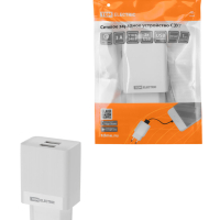 Сетевое зарядное устройство, СЗУ 7, Quick Charge 3.0, 3 А, 2 USB, белый, TDM