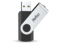 Netac USB 2.0 флеш-диск 8GB U505 пластик+металл Black/Черный