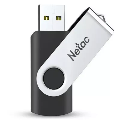 Netac USB 2.0 флеш-диск 16GB U505 пластик+металл Black/Черный