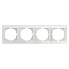 Рамка для розеток и выключателей Intro Solo 4-504-06 на 4 поста, СУ, перламутр 10/100 ЦЕНА ▼