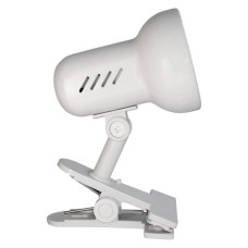 Настольный светильник Camelion Н-035 C01 220V 60W Е27, прищепка метал., белый 12/480