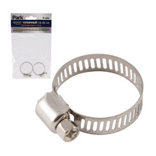 Хомут червячный 2шт 13-26 мм, нержавеющая сталь Park 10/50