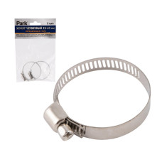 Хомут червячный 2шт 25-40 мм, нержавеющая сталь Park 10/50 Хомут червячный 2шт 25-40 мм, нержавеющая сталь Park 10/50