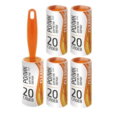 Набор для чистки одежды LRS-204  (ролик, 4 сменных блока 20сл) 1/24 Рыжий кот