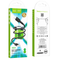 Кабель X83 Lightning-USB 2,4A черный, 1 метр hoco /33/330