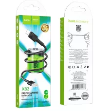 Кабель X83 Lightning-USB 2,4A черный, 1 метр hoco /33/330 Кабель X83 Lightning-USB 2,4A черный, 1 метр hoco /33/330