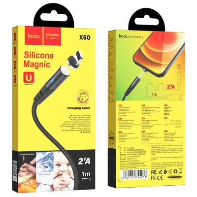 Кабель X60 Lightning-USB черный, 1 метр hoco 1/10/300 Кабель X60 Lightning-USB черный, 1 метр hoco 1/10/300