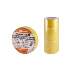 Изолента TDM ПВХ 0,18*19мм, 20м, желтая, профессиональная /мин.пар.3шт