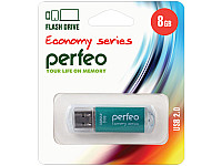 Perfeo USB флэш-диск 8GB E01 Green economy series 10/100