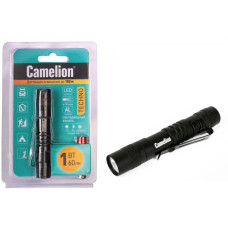 Фонарь Camelion LED51516 ручной,  аккум. 3 реж 1XLR03 в компл., алюм., черный
