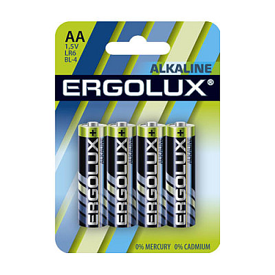 Батарейка Ergolux  LR6 Alkaline BL-4 (1.5В) 4/40/720