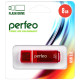 Perfeo USB флэш-диск 8GB C13 Red 10/100