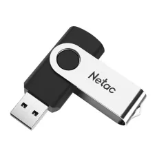 Netac USB 2.0 флеш-диск 128GB U505 пластик+металл Black/Черный